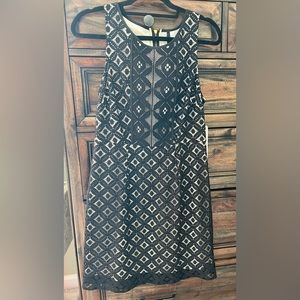 Kensie Graphic Geo Lace Dress